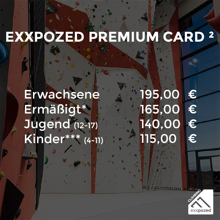 eXXpozed Premium Card 3-Monatskarte
