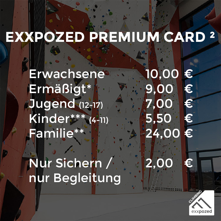 eXXpozed Premium Card Einzeleintritt